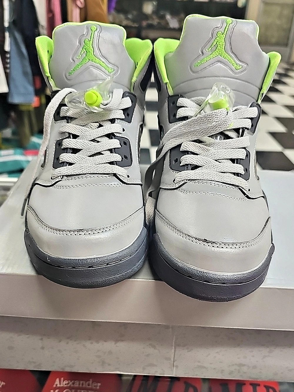 Jordan Air Jordan 5 Retro 'Green Bean' Gray & Green Sneakers